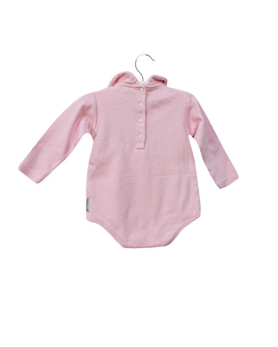 A Pink Long Sleeve Bodysuits from Armani in size 6-12M for girl. (Back View)
