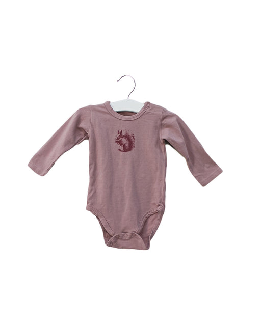 A Pink Long Sleeve Bodysuits from Hust & Claire in size 0-3M for girl. (Front View)