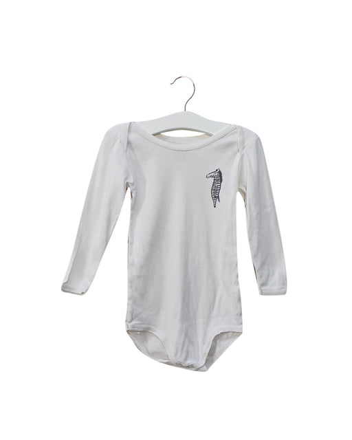 A White Long Sleeve Bodysuits from Petit Bateau x Jean Jullien in size 12-18M for neutral. (Front View)