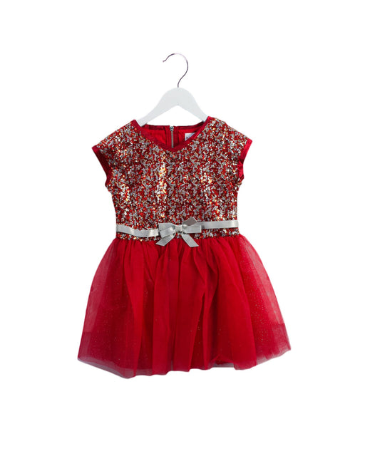 A Red Sleeveless Dresses from American Girl in size 6T for girl. (Front View)