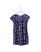 A Navy Short Sleeve Dresses from La Compagnie des Petits in size 5T for girl. (Front View)