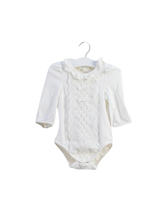 A White Long Sleeve Bodysuits from Nicholas & Bears in size 3-6M for girl. (Front View)