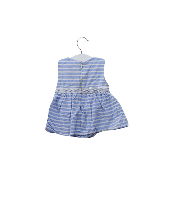 A Blue Sleeveless Bodysuits from Chickeeduck in size 0-3M for girl. (Back View)