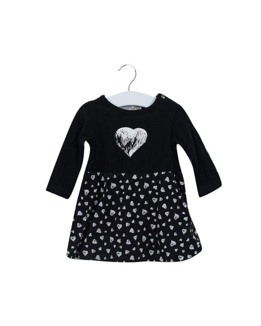 A Black Long Sleeve Dresses from Agnes b. in size 6-12M for girl. (Front View)