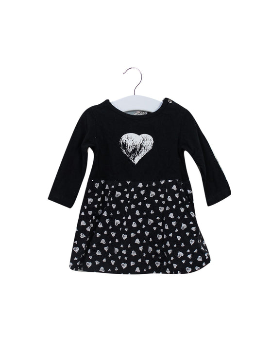 A Black Long Sleeve Dresses from Agnes b. in size 6-12M for girl. (Front View)