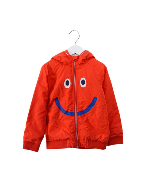 A Red Puffer/Quilted Jackets from Seed in size 6T for boy. (Front View)