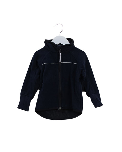 A Navy Lightweight Jackets from Polarn O. Pyret in size 6-12M for girl. (Front View)