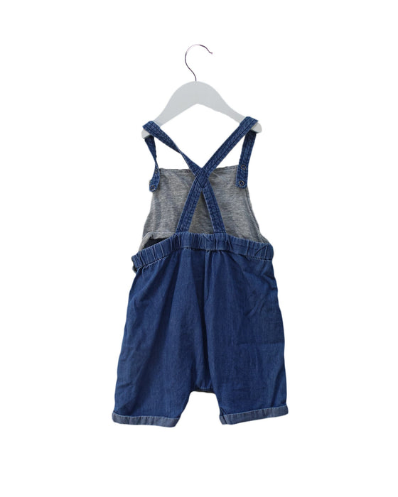 A Blue Overall Shorts from Seed in size 18-24M for girl. (Back View)