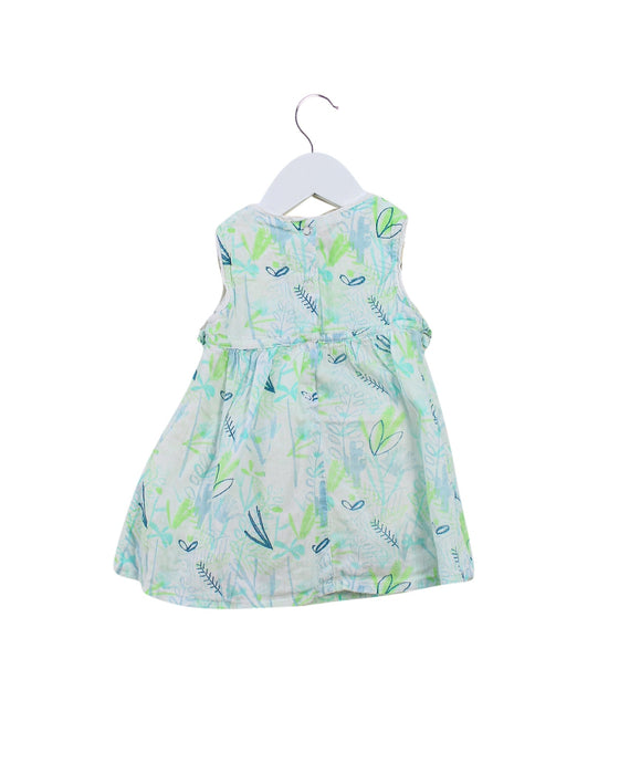 A Green Sleeveless Dresses from Vertbaudet in size 3-6M for girl. (Back View)