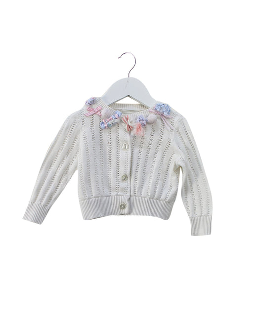 A White Cardigans from Nicholas & Bears in size 6-12M for girl. (Front View)