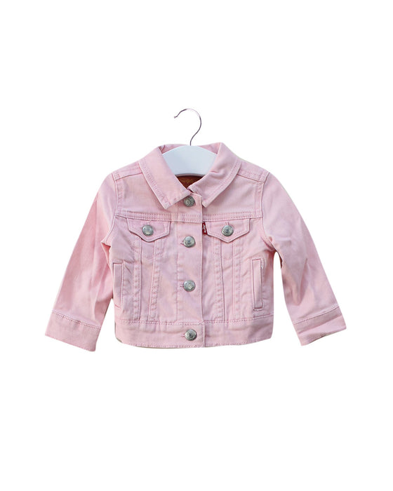 A Pink Lightweight Jackets from Levi's in size 3-6M for girl. (Front View)