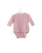 A Pink Long Sleeve Bodysuits from Seed in size Newborn for girl. (Back View)