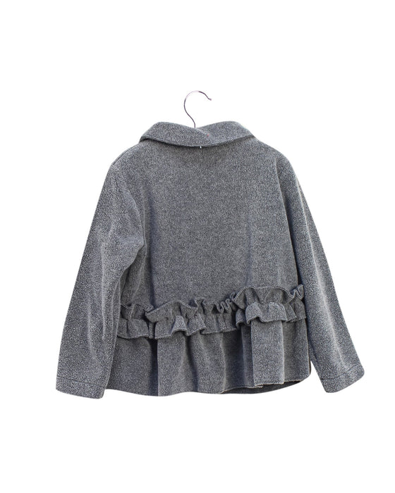 A Grey Lightweight Jackets from Il Gufo in size 5T for girl. (Back View)