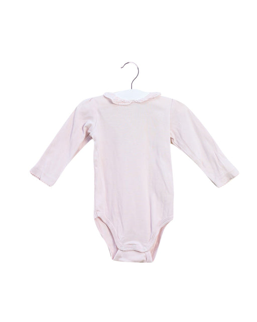 A Pink Long Sleeve Bodysuits from Natalys in size 3-6M for girl. (Front View)