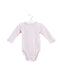 A Pink Long Sleeve Bodysuits from Natalys in size 3-6M for girl. (Front View)