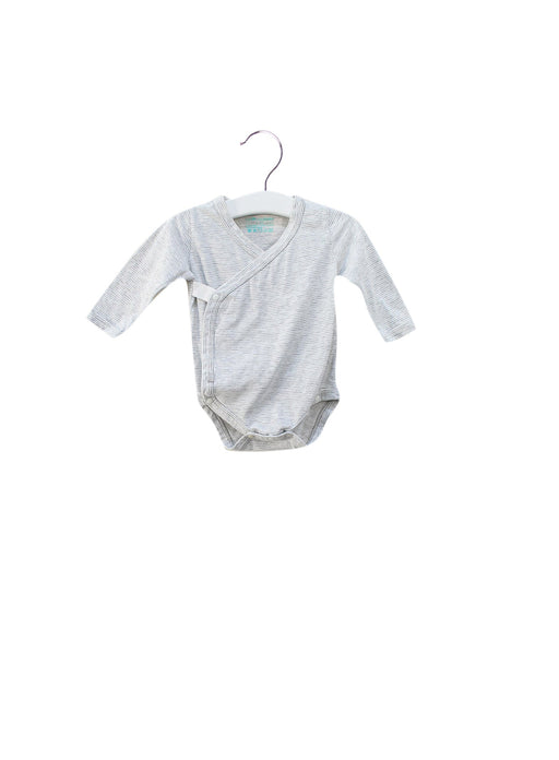 A Grey Long Sleeve Bodysuits from CIGOGNE Bébé in size 3-6M for girl. (Front View)