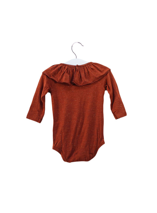 A Brown Long Sleeve Bodysuits from MarMar in size 0-3M for girl. (Back View)