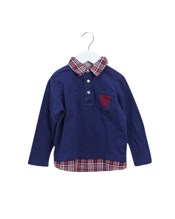 Chickeeduck Long Sleeve Polo 2T - 3T (100cm)
