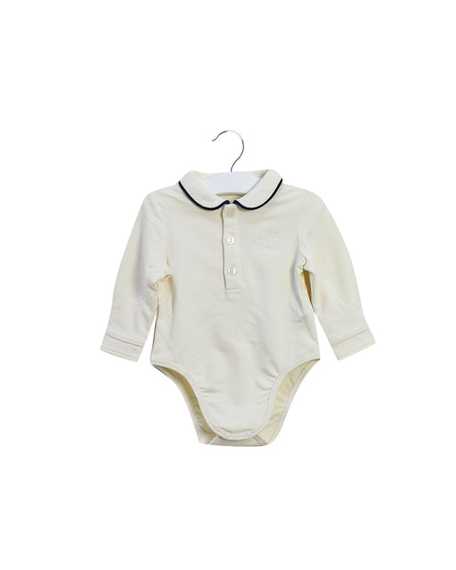 A Ivory Long Sleeve Bodysuits from Nicholas & Bears in size 3-6M for boy. (Front View)