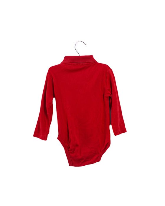 A Red Long Sleeve Bodysuits from Jojo Maman Bébé in size 12-18M for boy. (Back View)