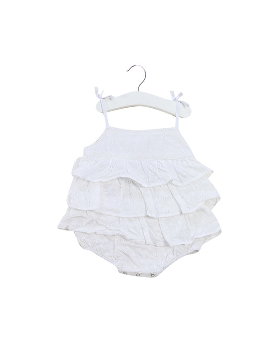 A White Sleeveless Bodysuits from Troizenfants in size 0-3M for girl. (Front View)