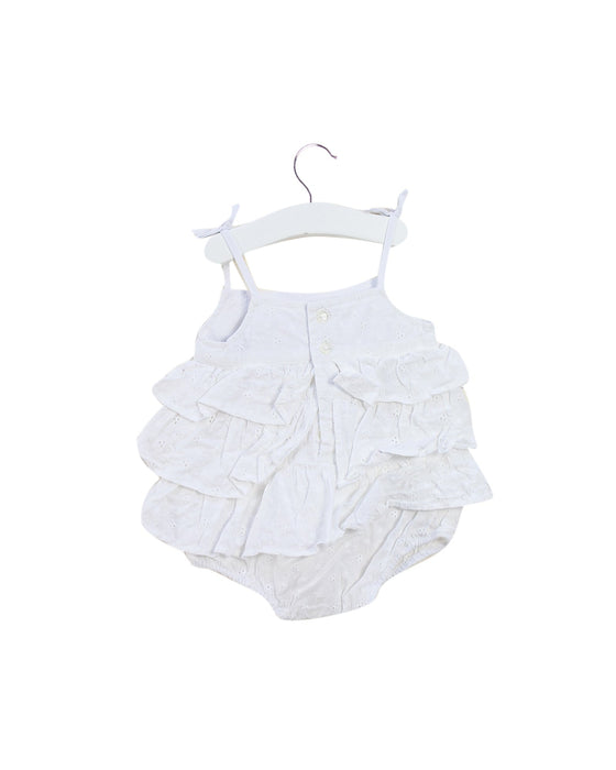 A White Sleeveless Bodysuits from Troizenfants in size 0-3M for girl. (Back View)