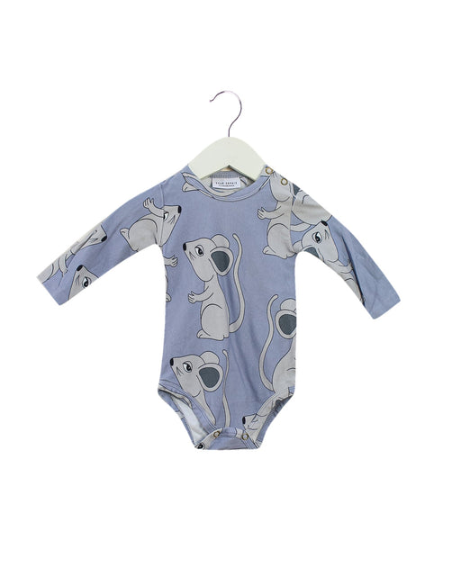 A Blue Long Sleeve Bodysuits from Dear Sophie in size 3-6M for boy. (Front View)