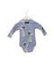 A Blue Long Sleeve Bodysuits from Dear Sophie in size 3-6M for boy. (Back View)