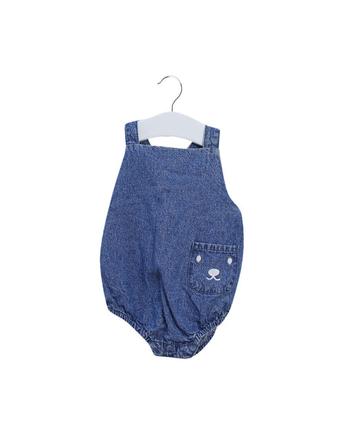A Blue Sleeveless Bodysuits from Seed in size 0-3M for girl. (Front View)