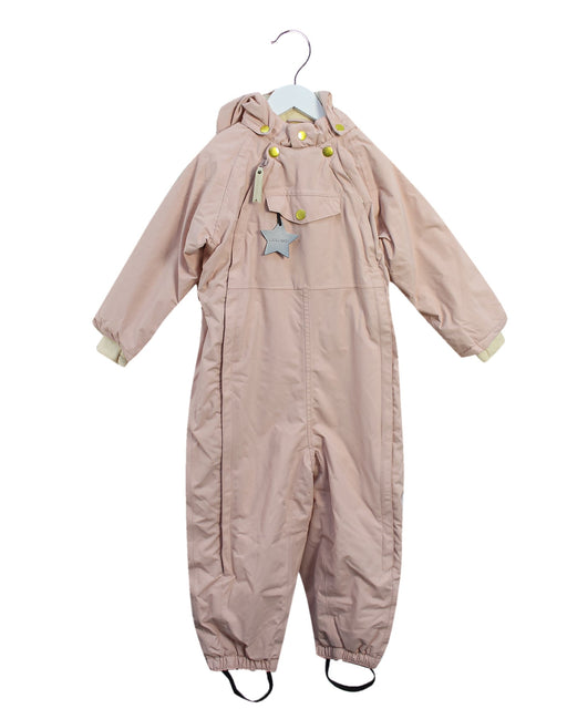 A Pink Snowsuits from Mini A Ture in size 4T for girl. (Front View)