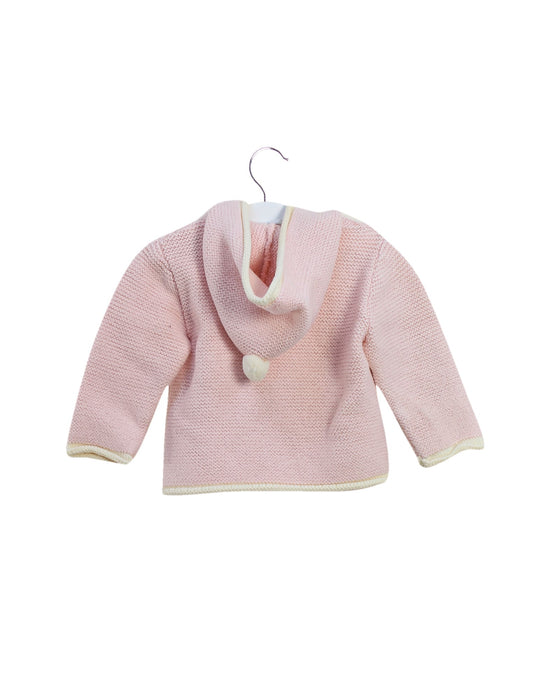 A Pink Buttoned Sweatshirts from Paz Rodriguez in size 3-6M for girl. (Back View)