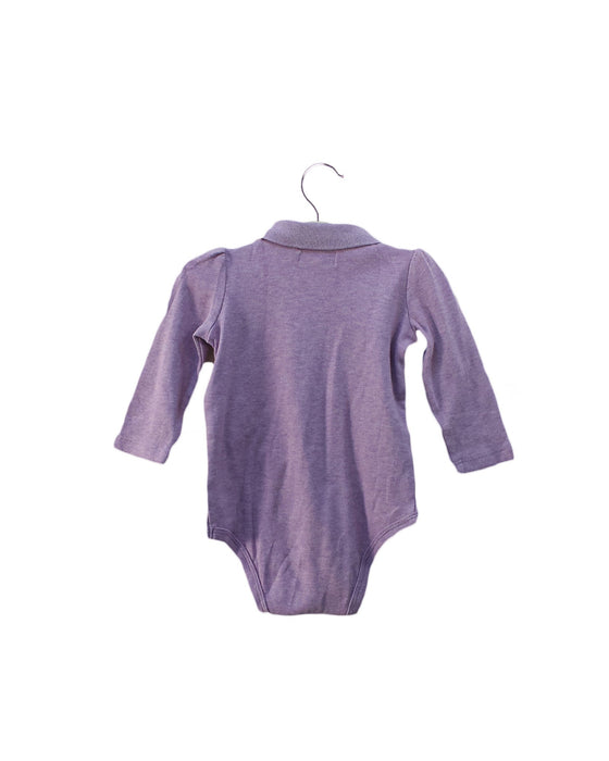 A Purple Long Sleeve Bodysuits from Ralph Lauren in size 3-6M for girl. (Back View)