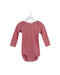 A Red Long Sleeve Bodysuits from Petit Bateau in size 12-18M for girl. (Front View)