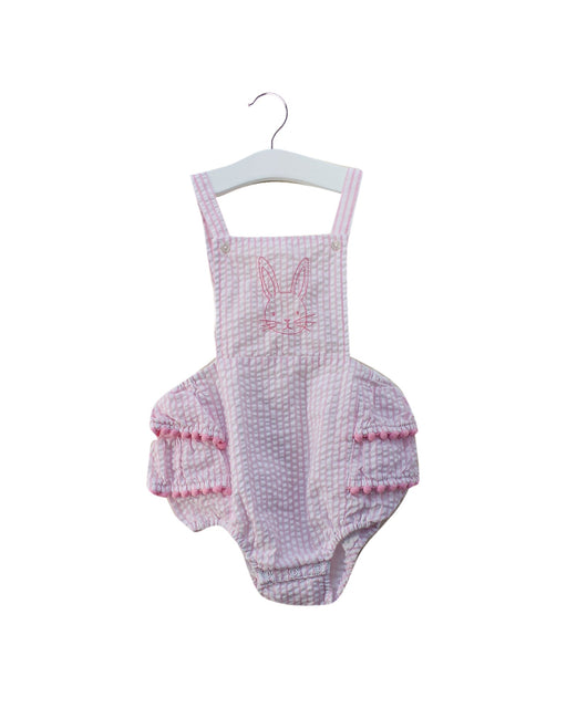 A Pink Overall Shorts from Seed in size 18-24M for girl. (Front View)