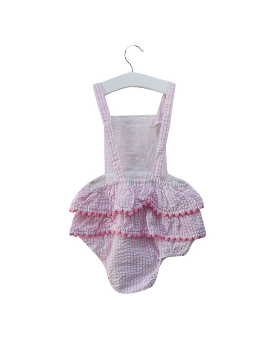 A Pink Overall Shorts from Seed in size 18-24M for girl. (Back View)