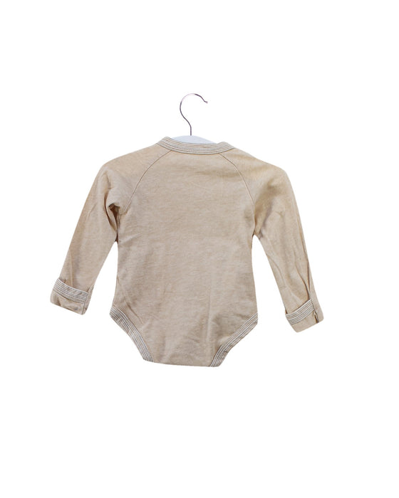 A Beige Long Sleeve Bodysuits from Natures Purest in size 0-3M for girl. (Back View)