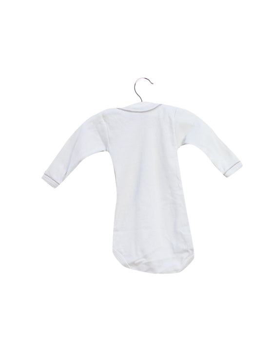A White Long Sleeve Bodysuits from Petit Bateau in size 0-3M for neutral. (Back View)
