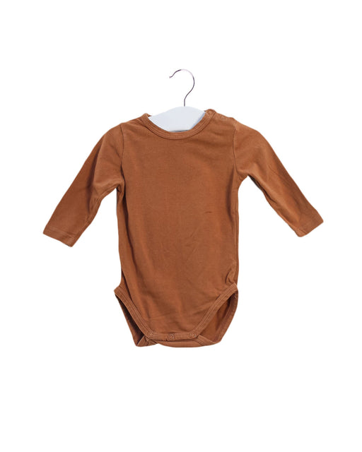 A Brown Long Sleeve Bodysuits from Seed in size 0-3M for neutral. (Front View)