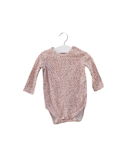 A Pink Long Sleeve Bodysuits from Seed in size 3-6M for girl. (Front View)