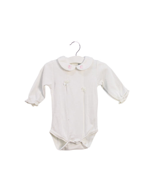 A White Long Sleeve Bodysuits from Tartine et Chocolat in size 3-6M for girl. (Front View)