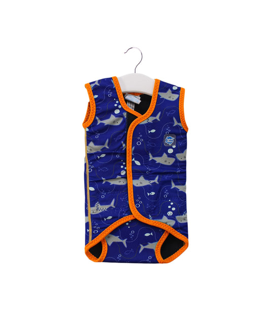 A Blue Wetsuits from Splash About in size 0-3M for boy. (Front View)