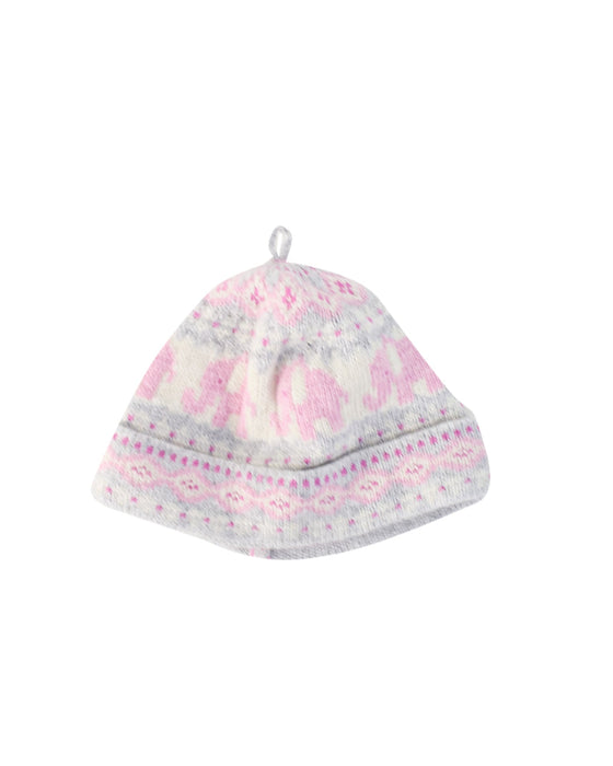A Pink Winter Hats from Jojo Maman Bébé in size 6-12M for girl. (Front View)