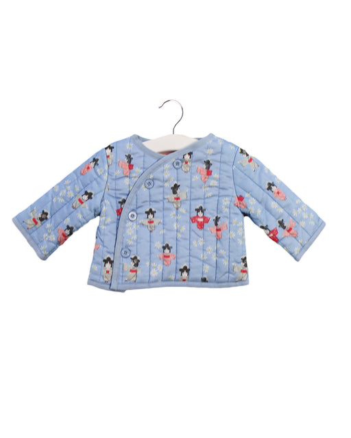 A Blue Lightweight Jackets from Margherita in size 3-6M for girl. (Front View)