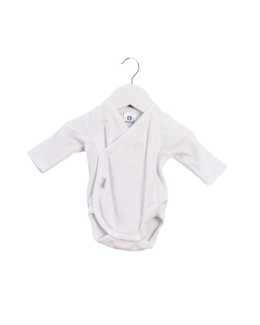 A White Long Sleeve Bodysuits from Cambrass in size 0-3M for boy. (Front View)