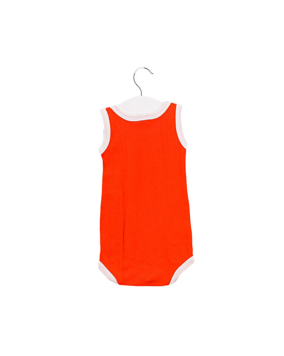 A Orange Sleeveless Bodysuits from Petit Bateau in size 0-3M for boy. (Back View)