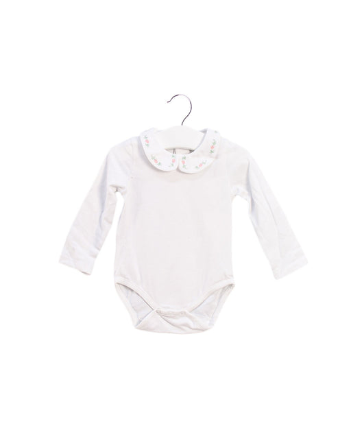 A White Long Sleeve Bodysuits from Confiture in size 3-6M for girl. (Front View)