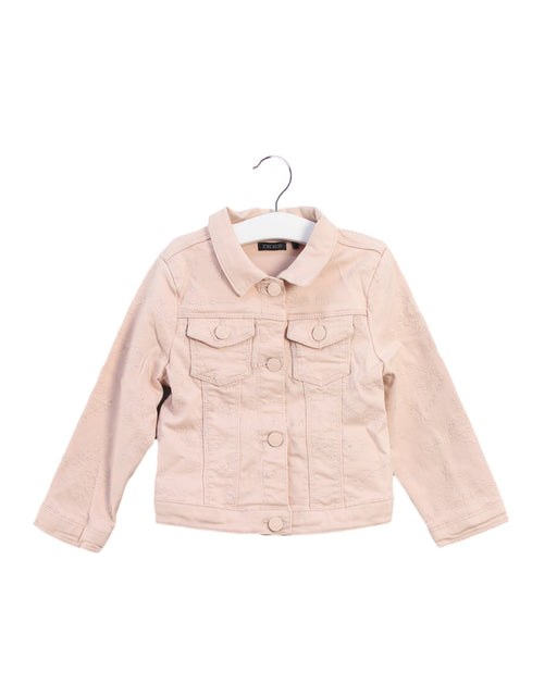 A Pink Lightweight Jackets from IKKS in size 3T for girl. (Front View)