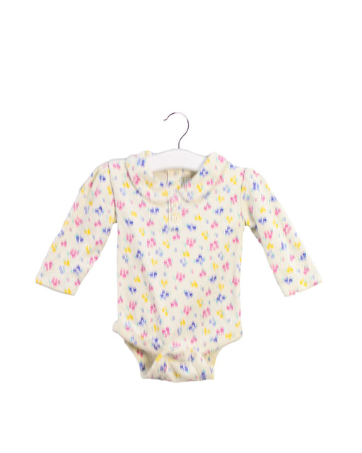 A Yellow Long Sleeve Bodysuits from Jojo Maman Bébé in size 3-6M for girl. (Front View)