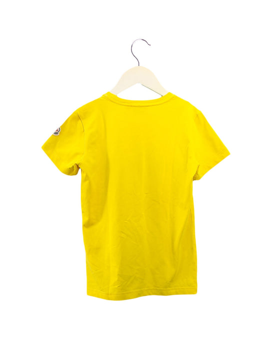 A Yellow Short Sleeve T Shirts from Moncler in size 8Y for boy. (Back View)