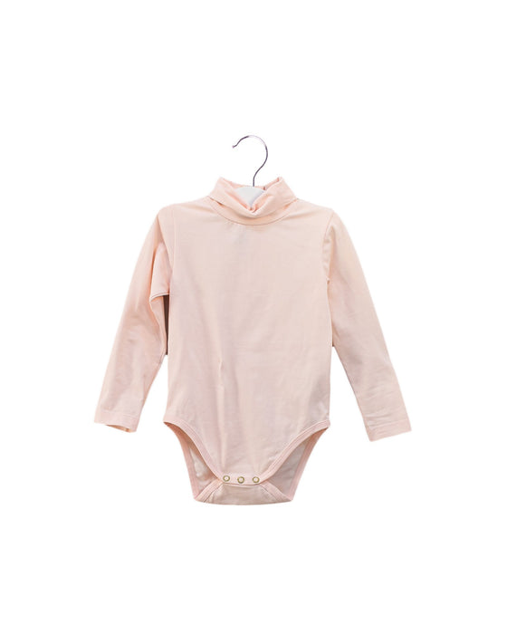 A Pink Long Sleeve Bodysuits from Velveteen in size 18-24M for girl. (Front View)